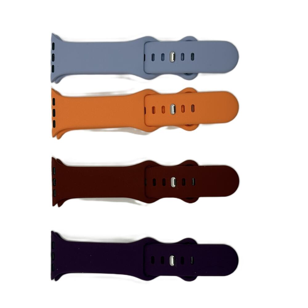 Generic Soft Silicone Watch Bands Blue Orange Maroon Purple for iWatch 38-45mm